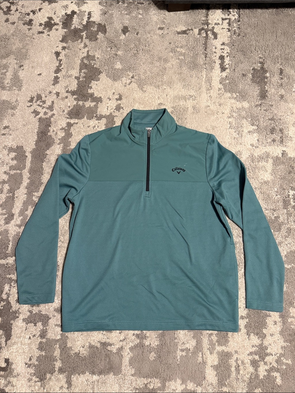 Callaway Teal Quarter-Zip Lightweight Golf Pullover